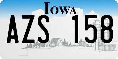 IA license plate AZS158