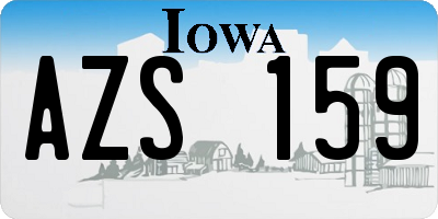 IA license plate AZS159