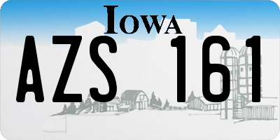 IA license plate AZS161