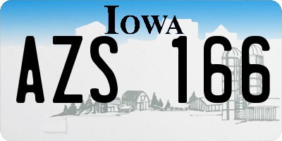 IA license plate AZS166