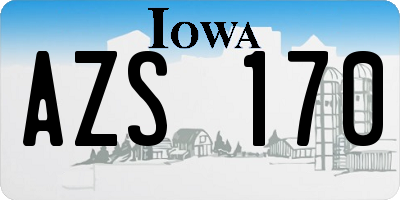 IA license plate AZS170