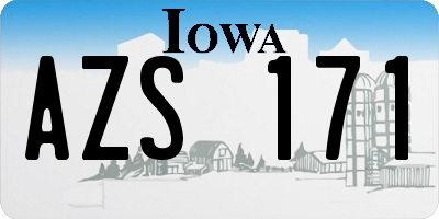 IA license plate AZS171
