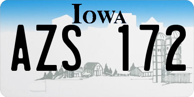 IA license plate AZS172