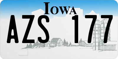 IA license plate AZS177