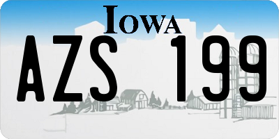 IA license plate AZS199