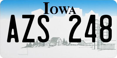 IA license plate AZS248
