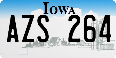 IA license plate AZS264