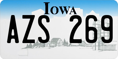 IA license plate AZS269
