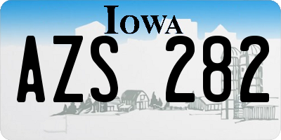 IA license plate AZS282