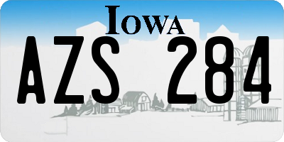 IA license plate AZS284