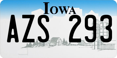 IA license plate AZS293