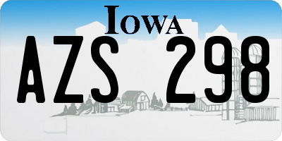 IA license plate AZS298