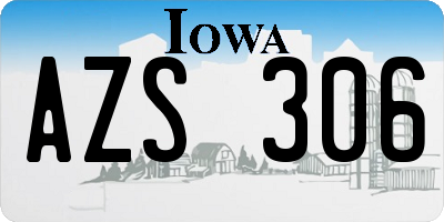 IA license plate AZS306