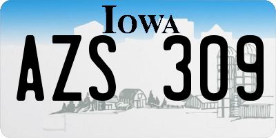 IA license plate AZS309