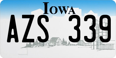 IA license plate AZS339