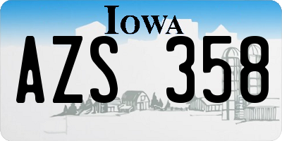 IA license plate AZS358