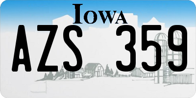 IA license plate AZS359