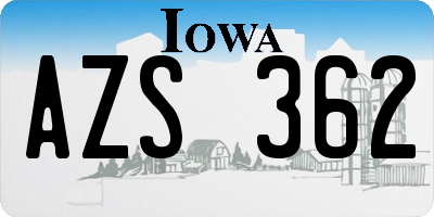 IA license plate AZS362