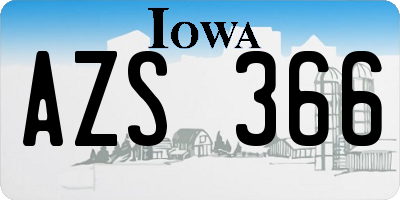 IA license plate AZS366