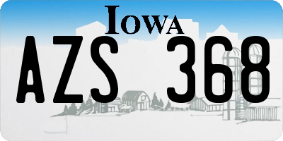 IA license plate AZS368
