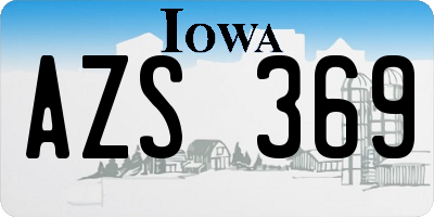 IA license plate AZS369