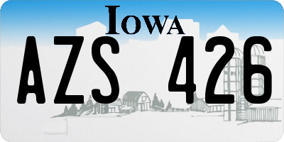 IA license plate AZS426