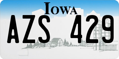IA license plate AZS429