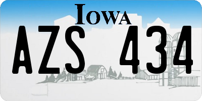 IA license plate AZS434