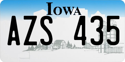 IA license plate AZS435