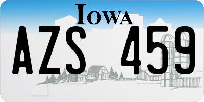 IA license plate AZS459