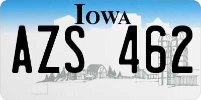 IA license plate AZS462