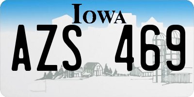 IA license plate AZS469