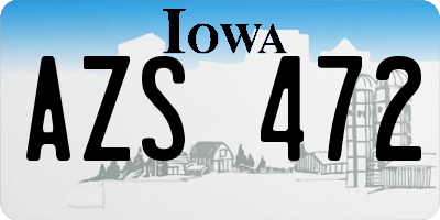IA license plate AZS472