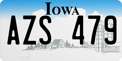 IA license plate AZS479