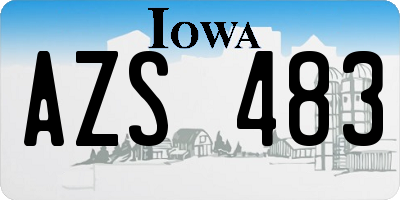 IA license plate AZS483