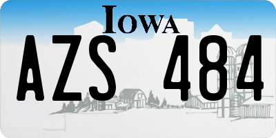 IA license plate AZS484