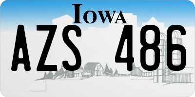 IA license plate AZS486