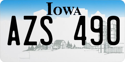 IA license plate AZS490