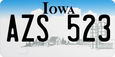 IA license plate AZS523