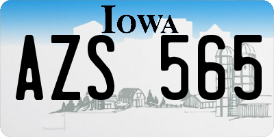 IA license plate AZS565