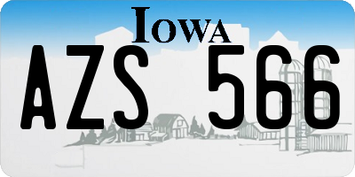 IA license plate AZS566