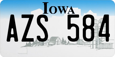 IA license plate AZS584