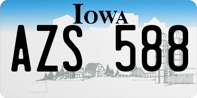 IA license plate AZS588