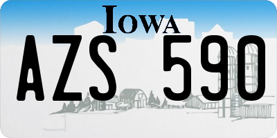 IA license plate AZS590