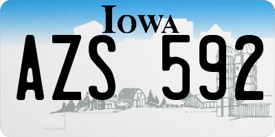 IA license plate AZS592