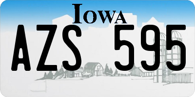 IA license plate AZS595