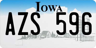 IA license plate AZS596