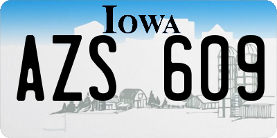 IA license plate AZS609