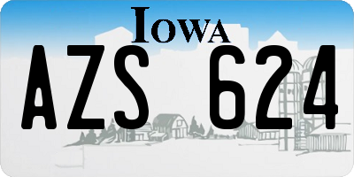 IA license plate AZS624