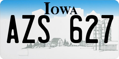 IA license plate AZS627